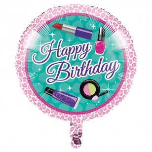 Happy Birthday Make Up Themed Balloon 